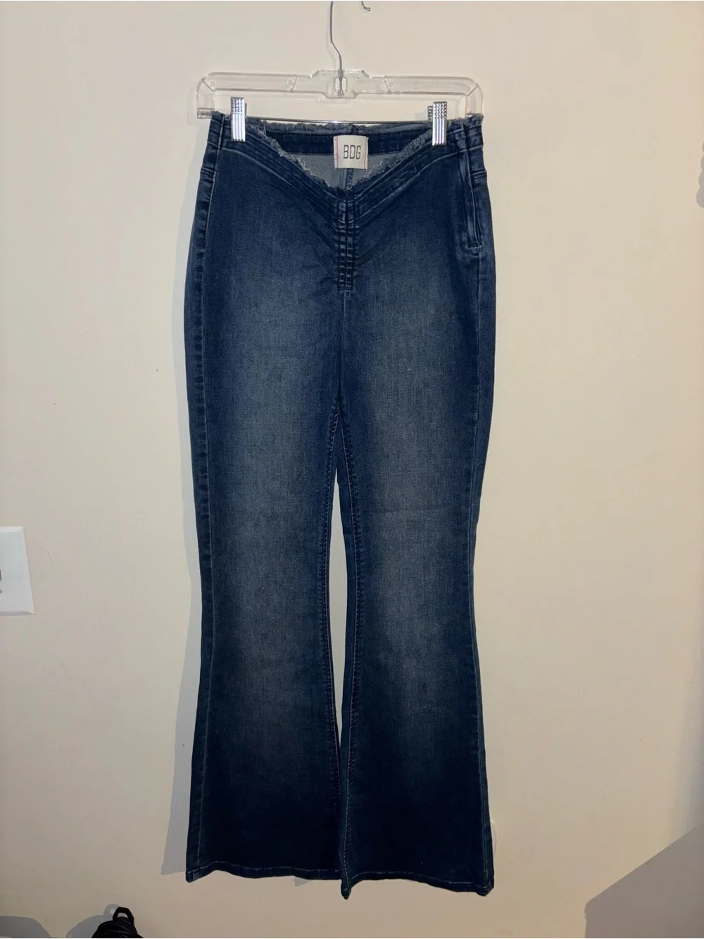 BDG Dark Blue High-Rise Flare Jeans